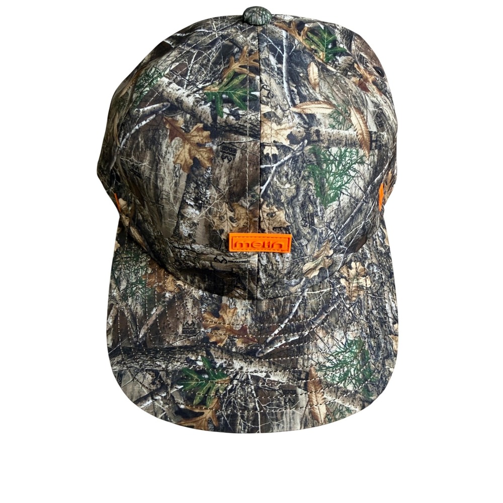 Melin Hydro Legend Real Tree Edge Classic Camo Hat Orange Adjustable NWT